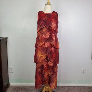 Mark Zunino Whimsigoth Fairy Special Occasion Wedding Tiered Layered Dress L